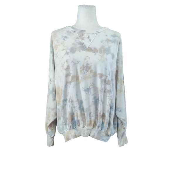 Young Fabulous & Broke Tie Dye Sweatshirt Juliette White Pastel Fairy Womens L - Picture 2 of 11